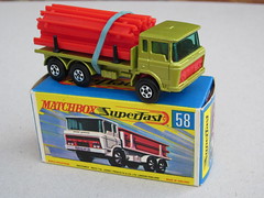 Vintage 1970's Boxed Matchbox Superfast Metallic Green DAF Girder Truck