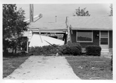 Residential garage damage from 1981 tornado. (City of Thornton / Colorado Virtual Library)