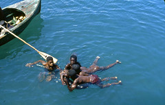 087 Boys diving for coints Castries St Lucia 1966