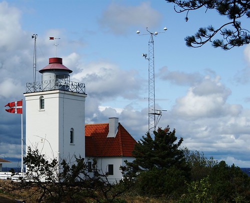 A lighthouse, the Danish flag and other means of communication