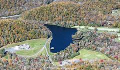 Lake Kawahna in Linville, North Carolina Aerial View