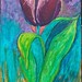 Tulipan i tordenvejr. Oil on canvas.