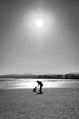 Sandymount Beach, Dublin, Ireland - Black and white street photography