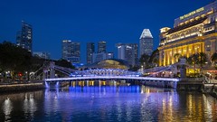 Dancing Lights in Singapore River at Blue Hour [In Explore 22 June 2021]
