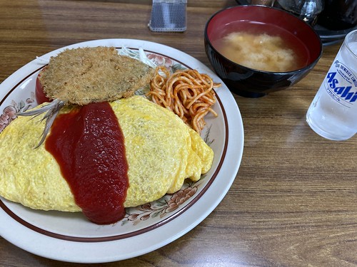Omelets rice lunch set from Isshintei @ Asakusabashi
