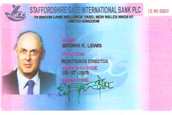 Brown Lewis identity card