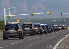 June 29, 2021 - The procession honoring Arvada PD Officer Gordon Beesley. (Patrick Martin)