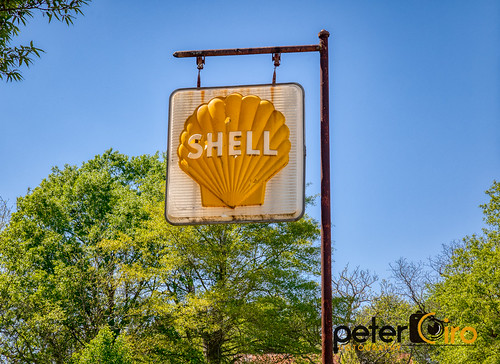 Old Shell Station Sign in Danielsville, Georgia