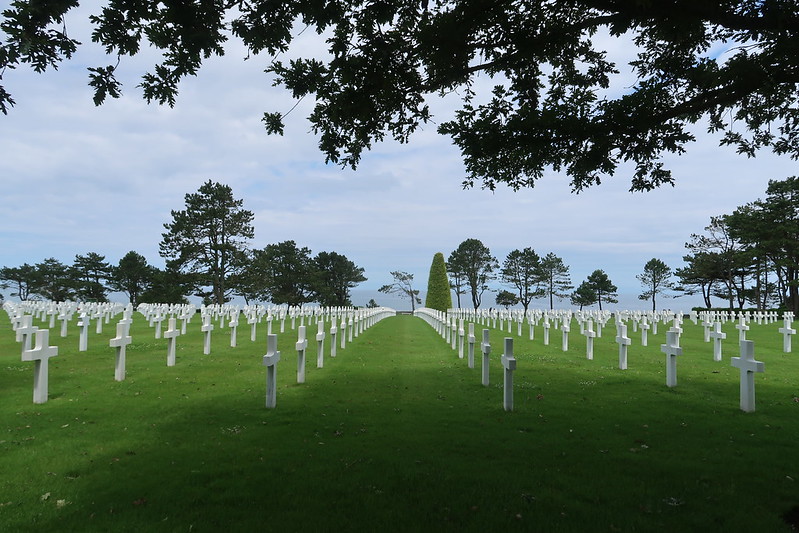 Visiting American Cemetery, Omaha Beach, Normandy, France
