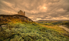 Castle Varrich overlooking the village of Tongue, Scotland.