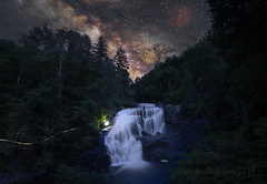Bald River Falls and the Milky Way