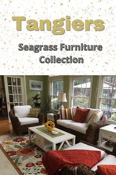 One of the newest upcoming trends in wicker furniture is the use of seagrass furniture to create a tropical and exotic sunroom furniture. The Tangiers collection transports you and your guests to a special retreat. The seagrass furniture is woven on a dou