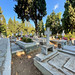 Skiathos Friedhof auf einem Hügel mit Ausblick aufs Meer, mit Gräbern wichtiger griechischer Autoren