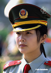 Woman in Red Army Uniform