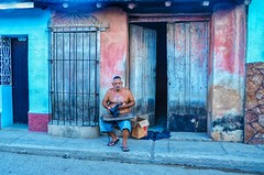 The blues. Cobbler in Trinidad, Cuba