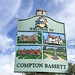Village sign of Compton Bassett in Wiltshire