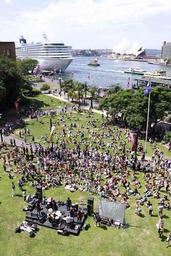 Busking at Circular Quay Sydney 2009