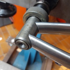 Every framebuilder will tell you: hand-mitering the chainstays sucks. #iameveryframebuilder #ccycles #steelisreal