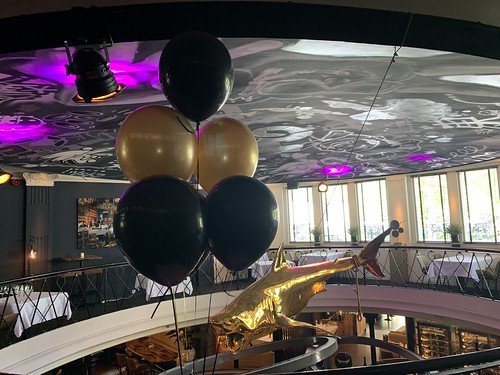 Tafeldecoratie 6ballonnen Harbour Club Rotterdam