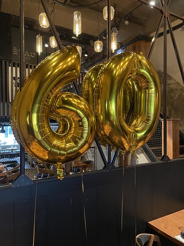 Folieballon Cijfer 60 Verjaardag Cafe in the City Rotterdam