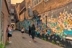 Colourful alleyway behind Ginnekenstraat, Breda.