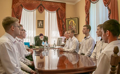 04 сентября 2021, Митрополит Кирилл встретился со студентами подготовительного отделения Ставропольской духовной семинарии