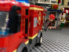 254/365 - Kramer working the back end of the fire truck.