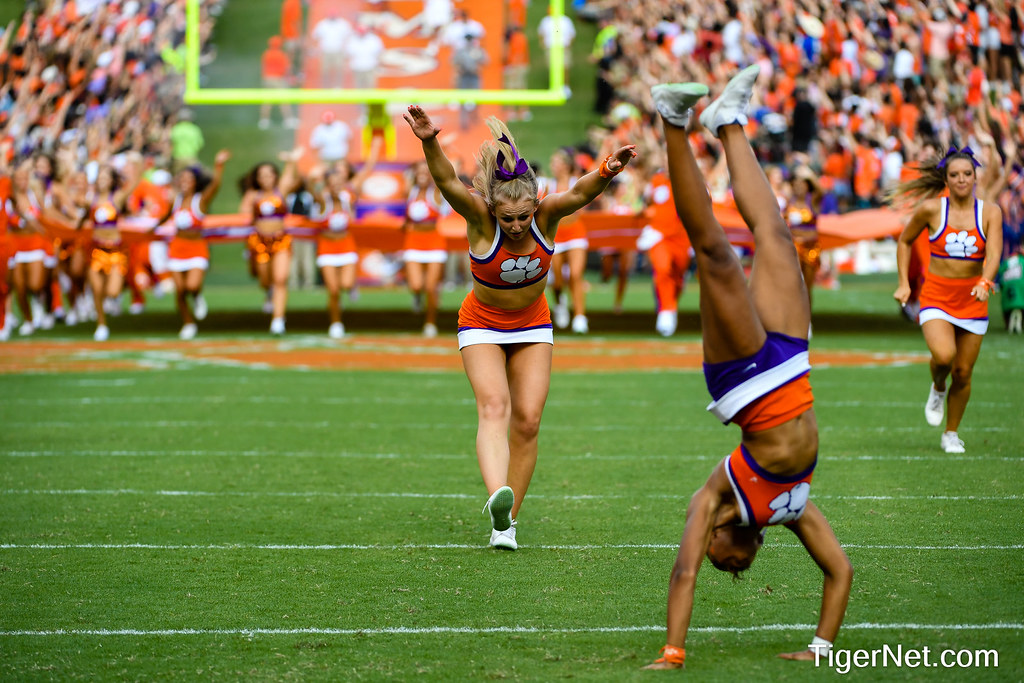 Clemson Football Photo of Cheerleaders and SC State