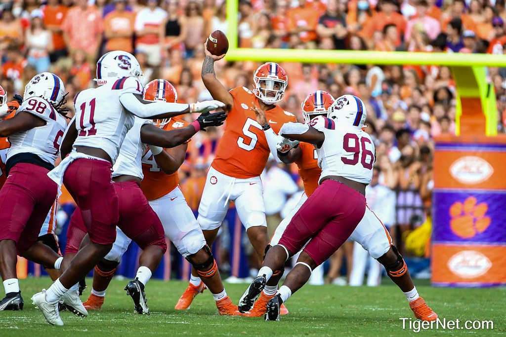 Clemson Football Photo of DJ Uiagalelei and SC State