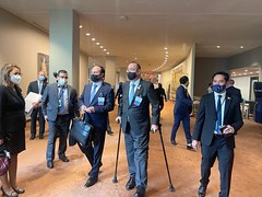 Comitiva de Guatemala llega a sede de Naciones Unidas para participar en el 76°Periodo  Ordinario de Sesiones by Gobierno de Guatemala