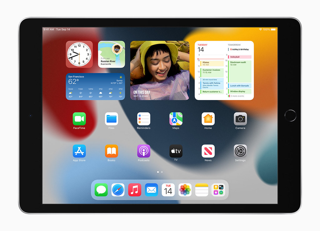 Apple推出10.2吋iPad 9 搭載A13仿生晶片、10.2吋Retina原彩顯示器、1,200萬像素超廣角前置相機 7 Apple_iPad-10-2-inch_SpringBoard_09142021