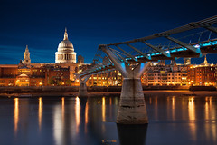 Millennium Bridge with the  St Paul’s Cathedral