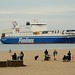 The kite festival comes to an end and the 'FINNLINES' arrives. - Travemünde - Schleswig-Holstein - Germany - October 2, 2021