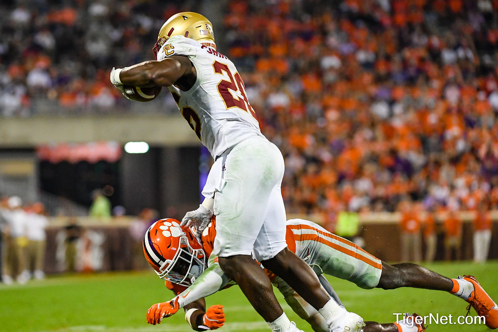 Clemson Football Photo of Andrew Booth and Boston College