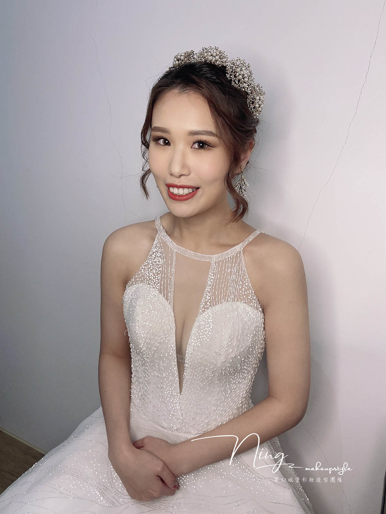 【新秘羽寧】bride旻真 訂結婚造型 / 韓系編髮,典雅白紗
