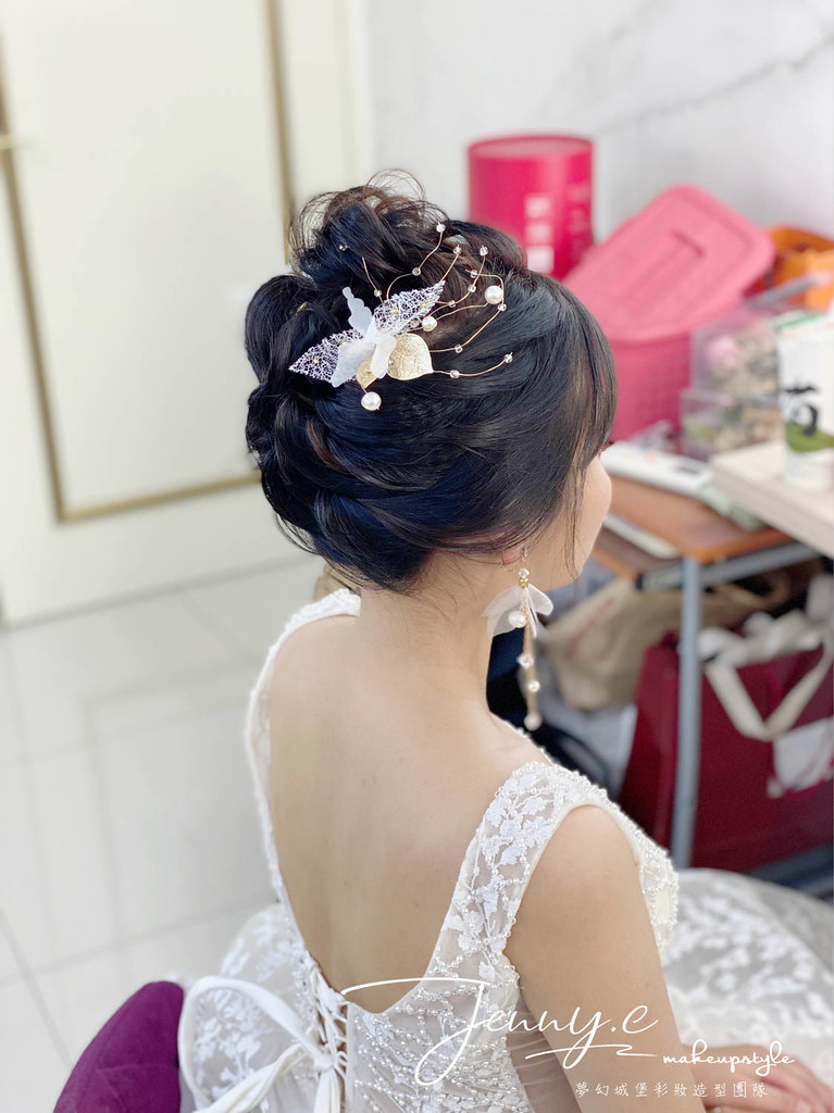 【新秘蓁妮】新娘造型創作 / 短髮-仙女盤髮
