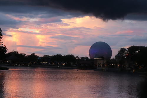 Spaceship Earth from World Showcase • <a style="font-size:0.8em;" href="http://www.flickr.com/photos/28558260@N04/51564008555/" target="_blank">View on Flickr</a>