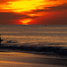 Fisherman, sunrise, Gulf of Mexico