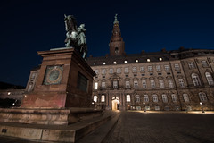Christiansborg at night