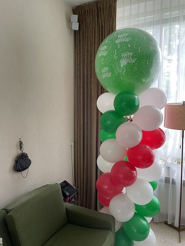 Ballonpilaar Breed Rond Verjaardag Italie Italiaanse Vlag Hillegersberg Rotterdam
