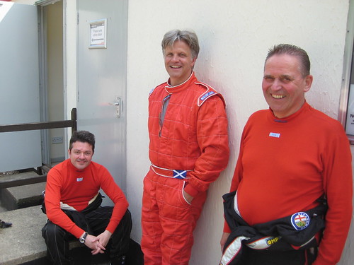 Peter Sloan, Sam Laird and Ray Foley ready fr racing at Cadwell