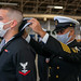 The Naval Air Facility Atsugi air operations department holds a service dress blue uniform inspection.
