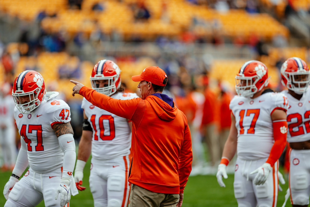 Clemson  Photo of Brent Venables and pittsburgh