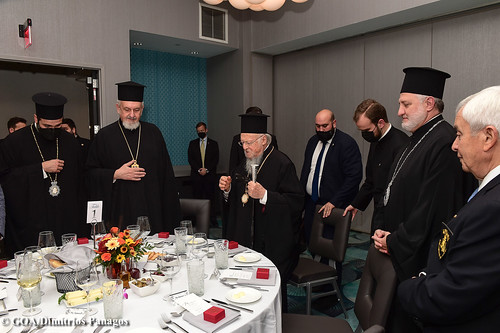 His All Holiness Ecumenical Patriarch Bartholomew arrived in South Bend, Indiana.Mr. Mercurios Angeliadis Hosted a Dinner in Honor of His All Holiness and the Official Delegation accompanying Ecumenical Patriarch Bartholomew to the United States on Oct.
