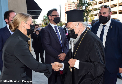 His All Holiness Ecumenical Patriarch Bartholomew arrived in South Bend, Indiana.Mr. Mercurios Angeliadis Hosted a Dinner in Honor of His All Holiness and the Official Delegation accompanying Ecumenical Patriarch Bartholomew to the United States on Oct.