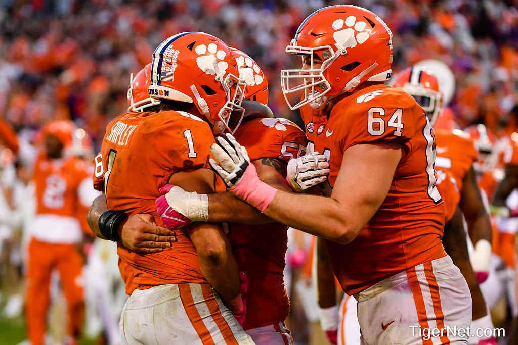 Clemson Football Photo of Walker Parks and Will Shipley and Florida State