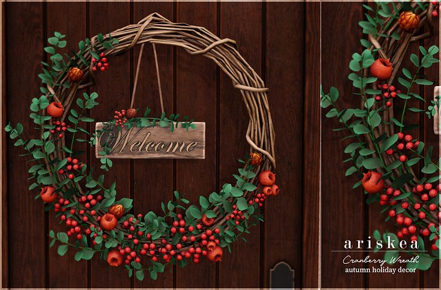 wreath ariskea decor holidays fall furniture outdoor