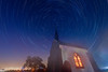 The small chapel in the Eifel with a startrail above!