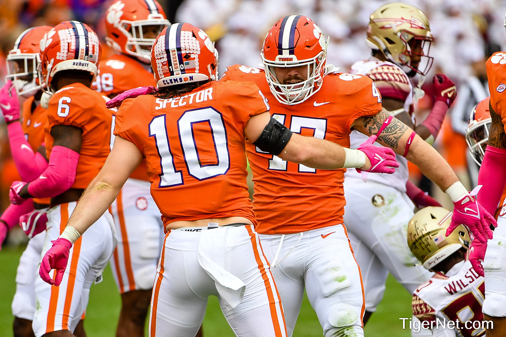 Clemson  Photo of Baylon Spector and Jamie Skalski and florida and state