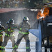 Chief selects assigned to various commands at Naval Air Facility Misawa and Misawa Air Base extinguish a controlled aircraft fire during a training exercise.